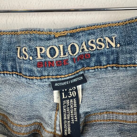 US Polo Assn Jeans Mens 28x30 Activate Stretch Dark Wash Straight Leg Jeans - Picture 3 of 10